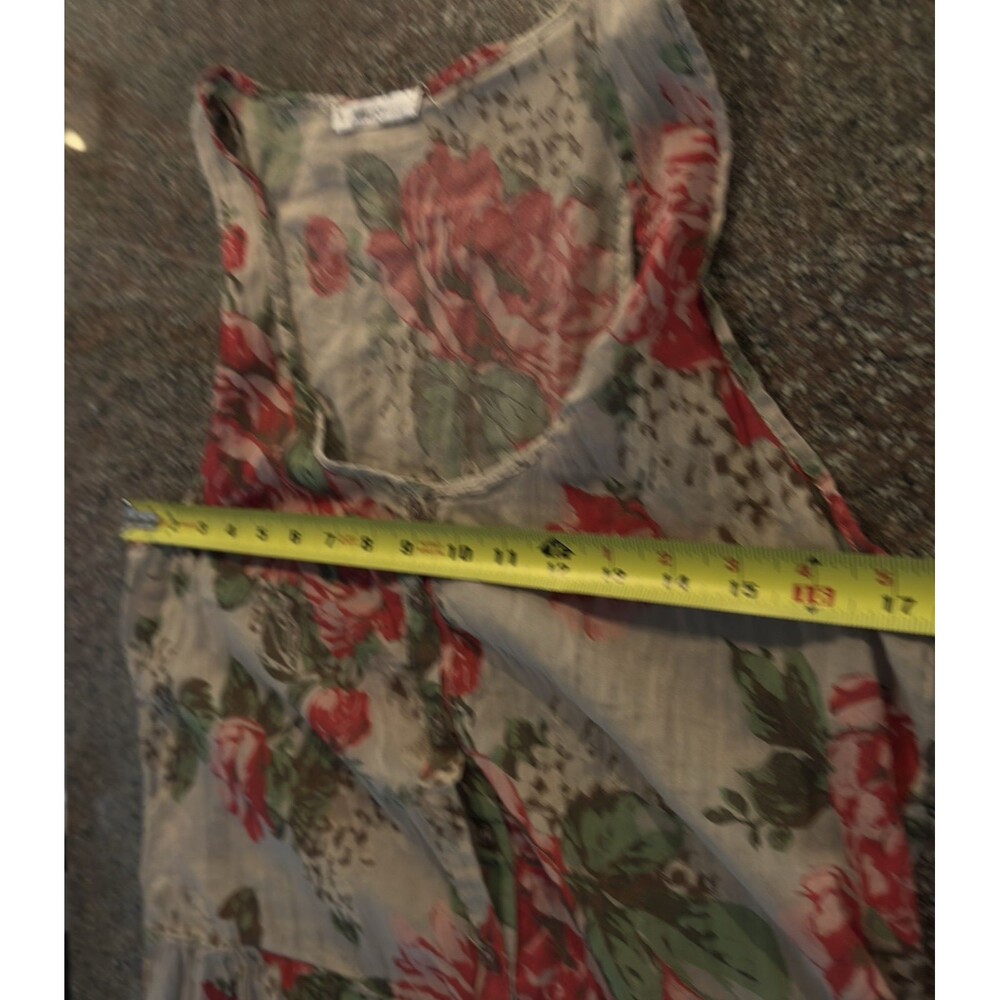 Floral Short Sleeve Viscose Above Knee Dress Made In Italy Pink Size XL’M”actual - Picture 10 of 12